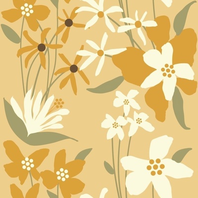 Earthy Floral Fabric, Wallpaper and Home Decor | Spoonflower